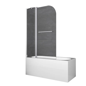 Шторки скляні на ванну Koer SR BS04-95x140-TR-01 прозоре скло 6мм, хром (KR5403) KR5403 фото