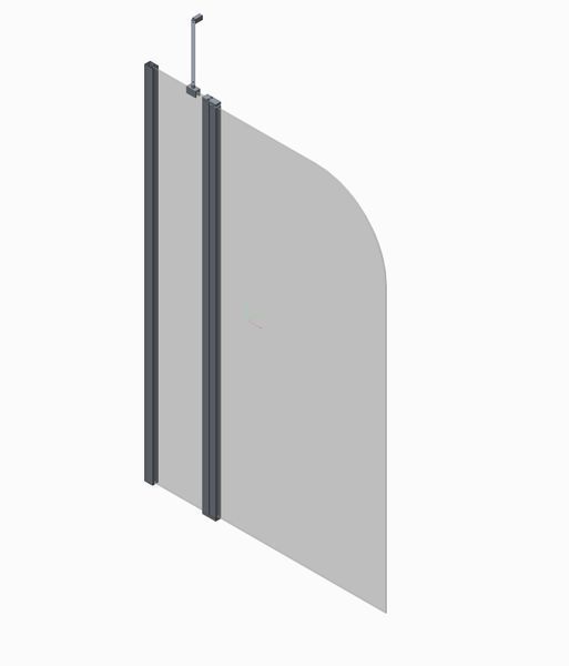 Шторки скляні на ванну Koer SR BS03-95x140-TR-01 прозоре скло 6мм, хром (KR5402) KR5402 фото