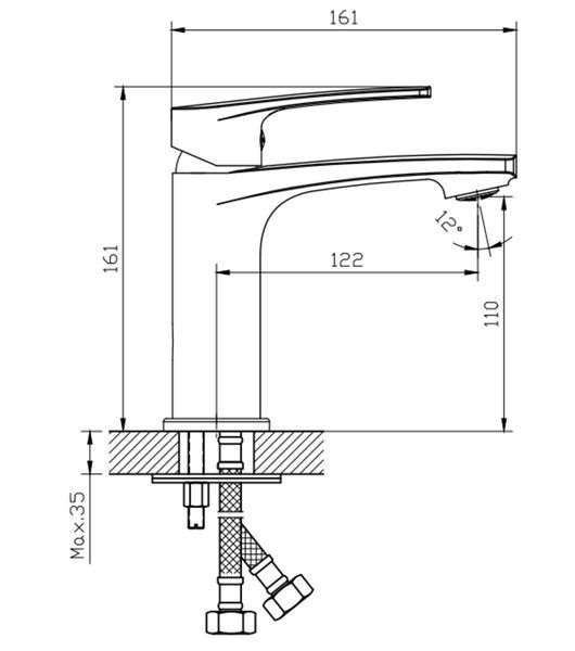 Смеситель для умывальника Haiba Troya 001 (HB9659) HB9659 фото