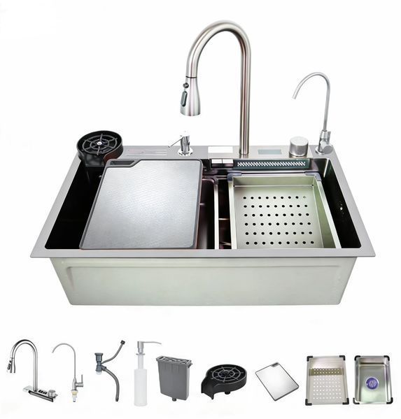 Мойка многофункциональная Zerix ZH7546-SET-07 Decor SS Color со встроенным смесителем из нерж. стали (ZM5598) ZM5598 фото