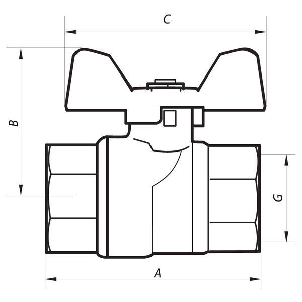 Кран кульовий 3/4" ГГМ (NF.711) Nolf (NF2943) NF2943 фото