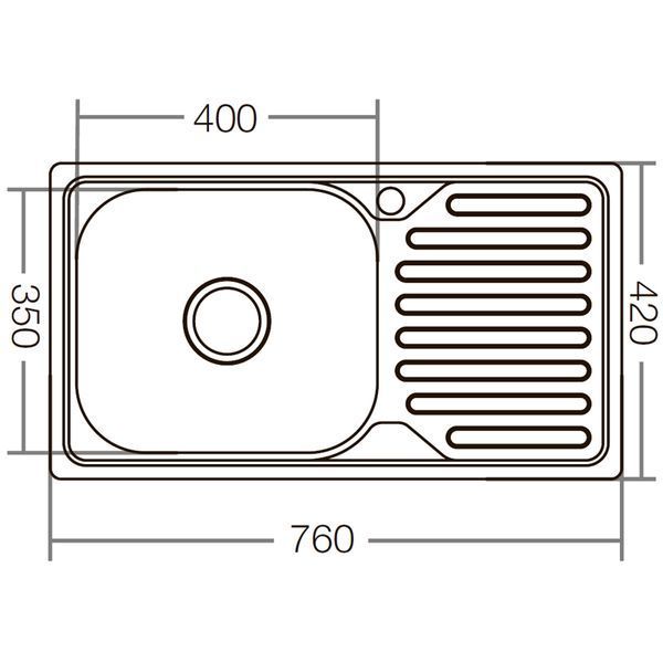 Мийка кухонна Zerix Z7642-08-180E (Satin) (ZX1602) ZX1602 фото
