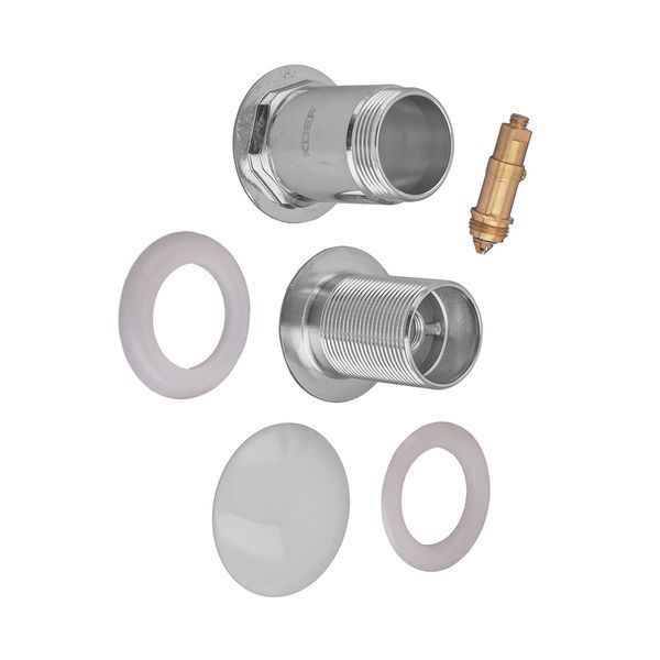 Донный клапан для раковины Koer PW-08-11 1 1/4'' без перелива автоматический СLICK-СLACK (Белая керам.накл) (KR5788) KR5788 фото