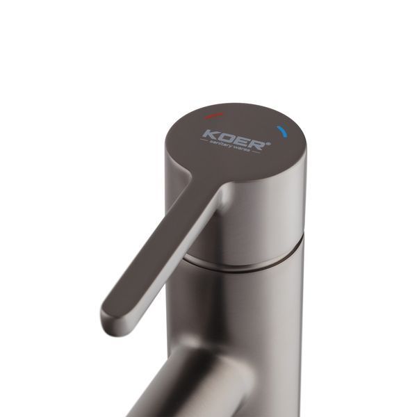 Смеситель для умывальника Koer KB-10029-07 Цвет графит (KR5495) KR5495 фото