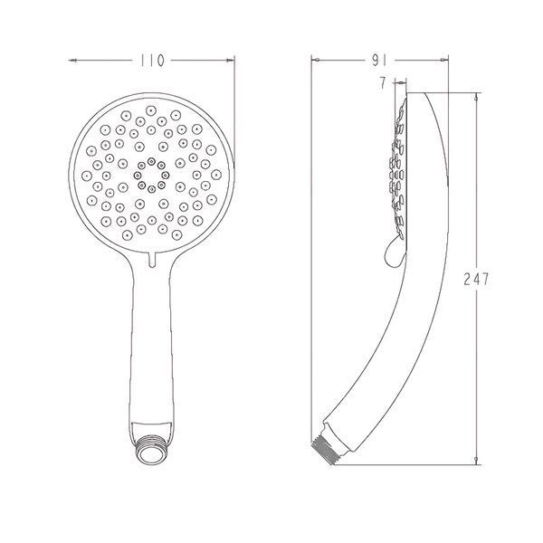Лійка для душу Koer KP-0410-01 7 функцій (Колір хром) (KR5414) KR5414 фото