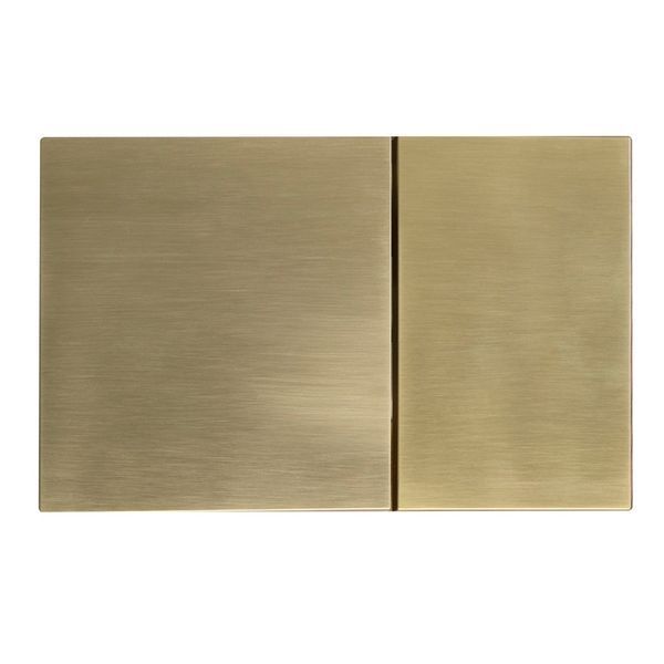 Панель змиву Koer KT-0610-12 240x160x32mmmm пластикова, кнопка квадратна (колір матове золото) (KR6137) KR6137 фото