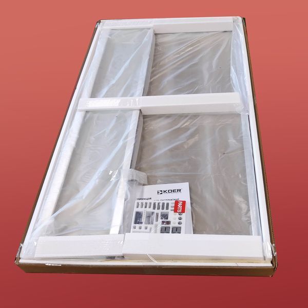 Шторки скляні на ванну Koer SR BS03-95x140-TR-01 прозоре скло 6мм, хром (KR5402) KR5402 фото
