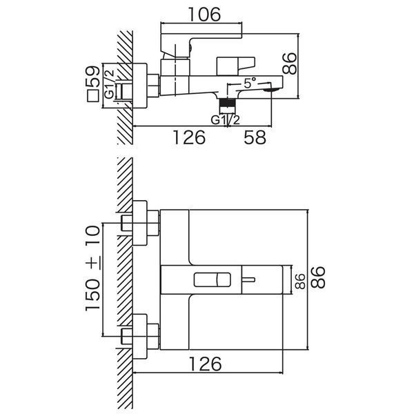 Змішувач для ванни Haiba KANT 009 EURO (HB9603) HB9603 фото
