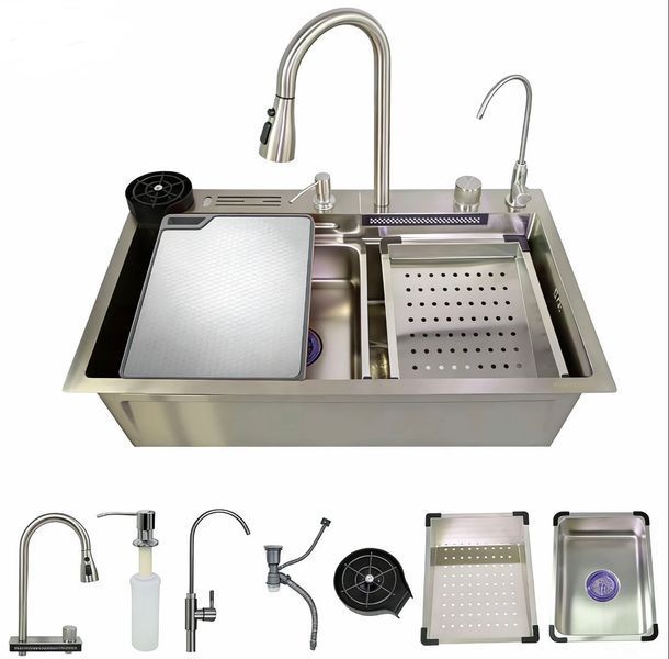 Мойка многофункциональная Zerix ZH7546-SET-06 Decor SS Color со встроенным смесителем из нерж.cтали (ZM5596) ZM5596 фото