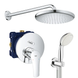 Душова система прихованого монтажу зі змішувачем Grohe Eurosmart New Tempesta 250 (UA26416SC3) UA26416SC3 фото 1