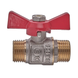 Кран шаровой ШШМ, ручка "бабочка" красная Waterpro WP608-15MMW - 1/2" MMW (WP2916) WP2916 фото 1