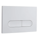 Панель змиву Koer KT-0608-03 240x160x10mm пластикова, кнопка закруглена (колір білий) (KR6123) KR6123 фото 1