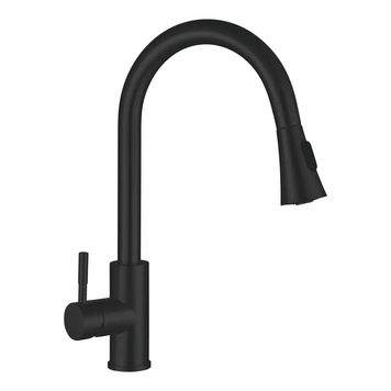 Кухонний змішувач з висувною лійкою Mixxus SUS-014-B Black (MI5862) MI5862 фото