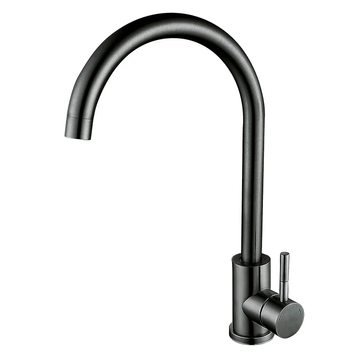 Змішувач для кухні Zerix LUX-011 Graphite з нерж. сталі SUS304 (колір графіт) (ZX4869) ZX4869 фото