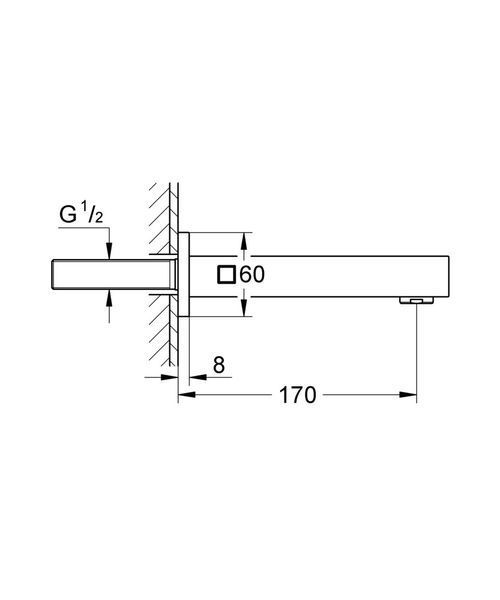 Вилив для ванни Grohe Universal Cube (13303000) 13303000 фото