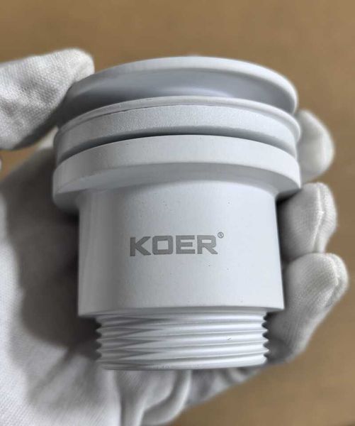 Донный клапан для раковины Koer PW-11-03 1 1/4'' универсальный (с/без перл) СLICK-СLACK (Цвет белый) (KR5791) KR5791 фото