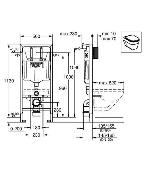 Инсталляция для унитаза Grohe Rapid SL (38536001) 38536001 фото