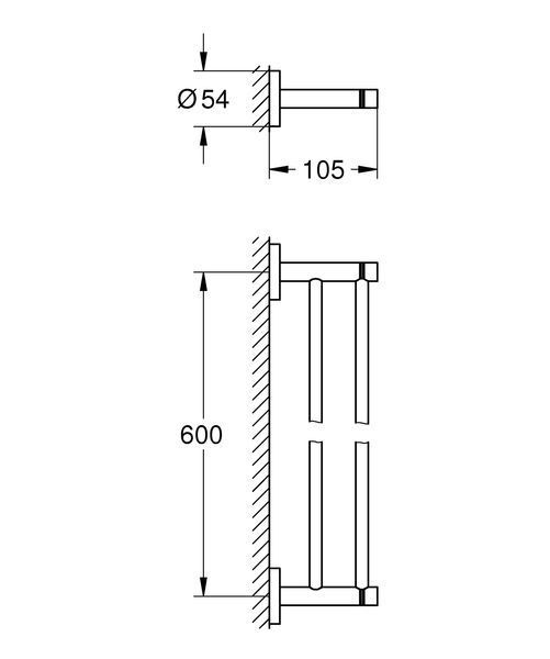 Подвійний тримач для рушників Grohe Essentials New (40802001) 40802001 фото