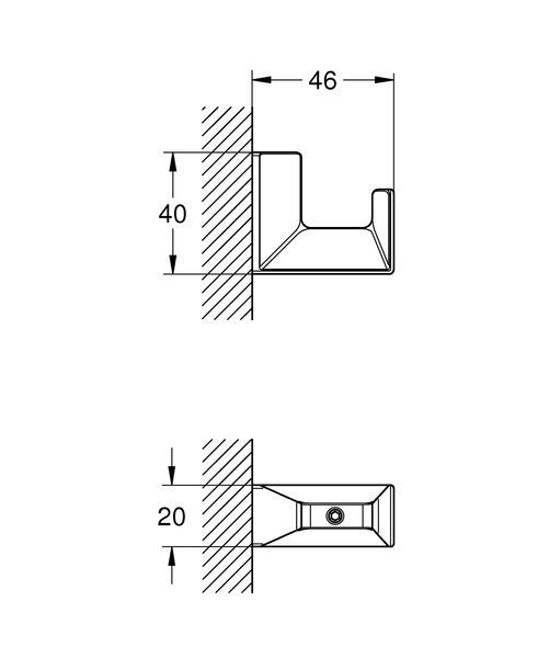 Крючок для халата Grohe Selection Cube (40782000) 40782000 фото