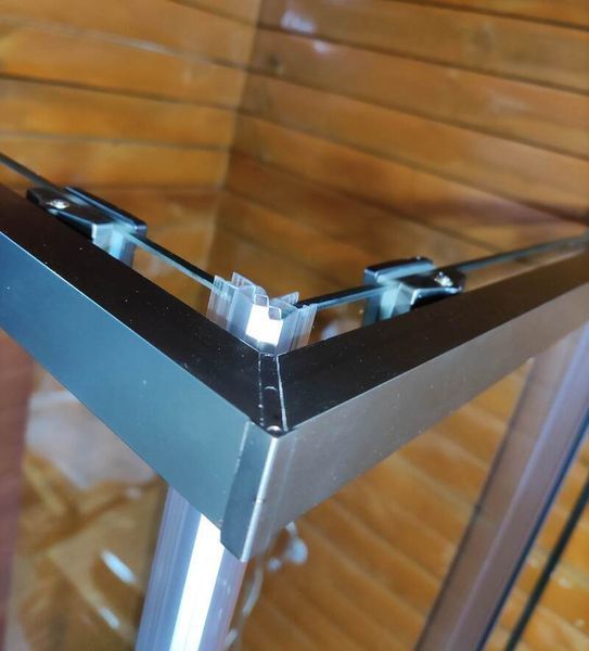 Душова кабіна без піддону Koer SR SC10-90x90x195-TR-07 прозоре скло Easy Clean 6мм, графіт (KR5944) KR5944 фото