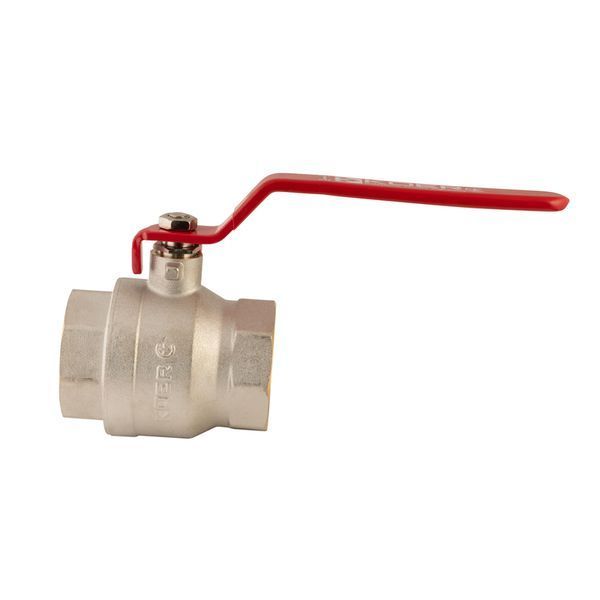 Кран шаровый Koer KR.214 - 2-1/2" FF ГГР (ручка "рычаг" красная) (KR4950) KR4950 фото