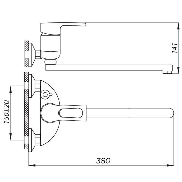 Смеситель для ванны Zerix NHB 279 (ZX2971) ZX2971 фото