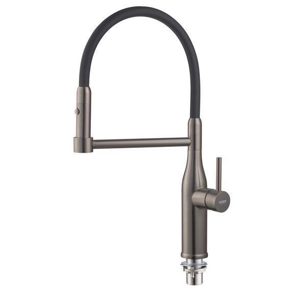 Кухонный смеситель с силиконовым изливом KOER KI-70005-07 (нерж. сталь) (KR3389) KR3389 фото