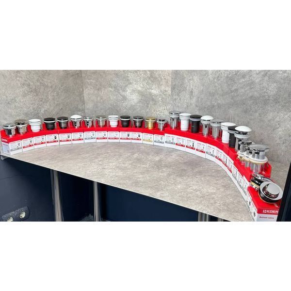 Донный клапан для раковины Koer PW-11-03 1 1/4'' универсальный (с/без перл) СLICK-СLACK (Цвет белый) (KR5791) KR5791 фото