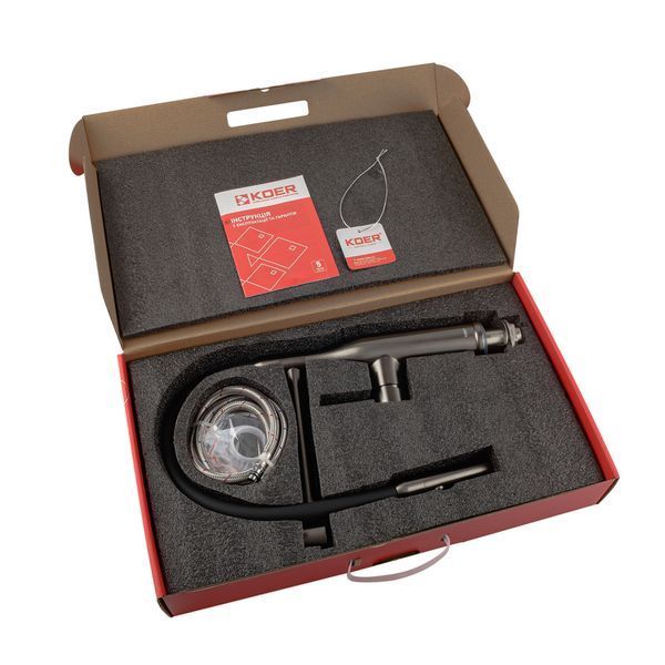Кухонный смеситель с силиконовым изливом KOER KI-70005-07 (нерж. сталь) (KR3389) KR3389 фото