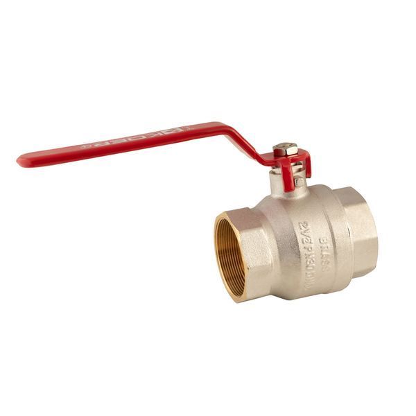 Кран шаровый Koer KR.214 - 2-1/2" FF ГГР (ручка "рычаг" красная) (KR4950) KR4950 фото