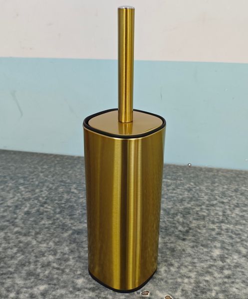 Йоржик для унітазу підлоговий Mixxus Premium Quadro-TB0201 Brushed Gold (колір матове золото) (MI8395) MI8395 фото
