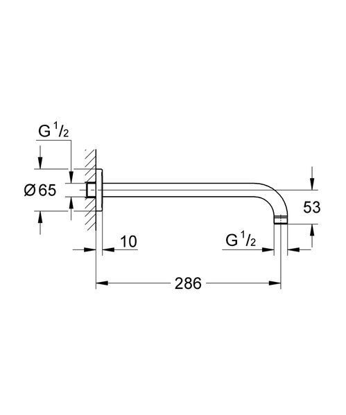 Набор для душа с верхним душем Grohe Eurosmart UA33556003 (33556003+28576000+27541001) (UA33556003) UA33556003 фото