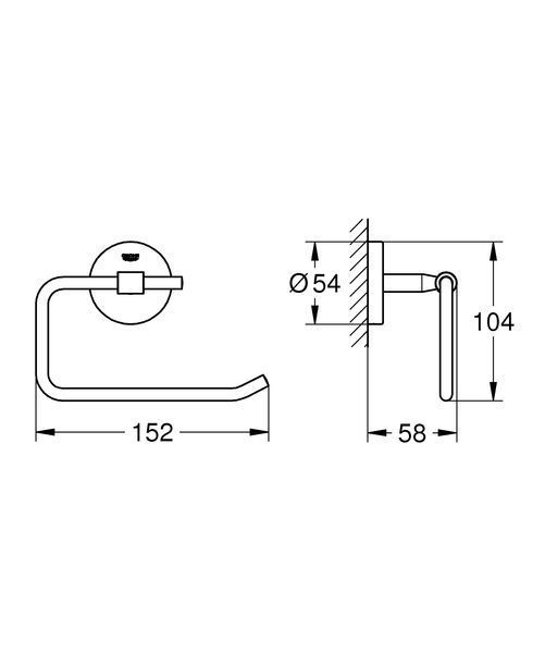 Держатель для туалетной бумаги Grohe Bau Cosmopolitan Neutral (40457001) 40457001 фото