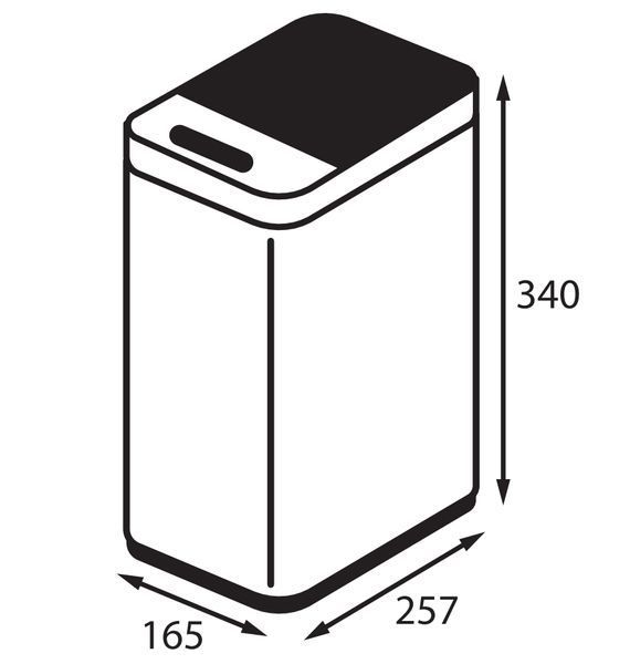 Мусорное ведро сенсорное прямоугольное Koer TC-020408-08 8 л цвет белый (KR5589) KR5589 фото