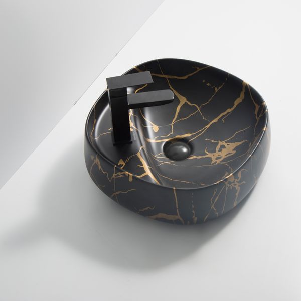Раковина накладна MIXXUS PREMIUM WAVE-0201 MARBLE 430х430х150mm з отвором під змішувач (MP6536) MP6536 фото