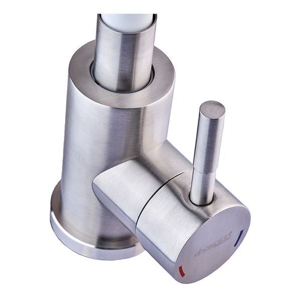 Смеситель для кухни с силиконовым изливом Champion SUS-011 Refl.White (нерж. сталь) (CH0331) CH0331 фото