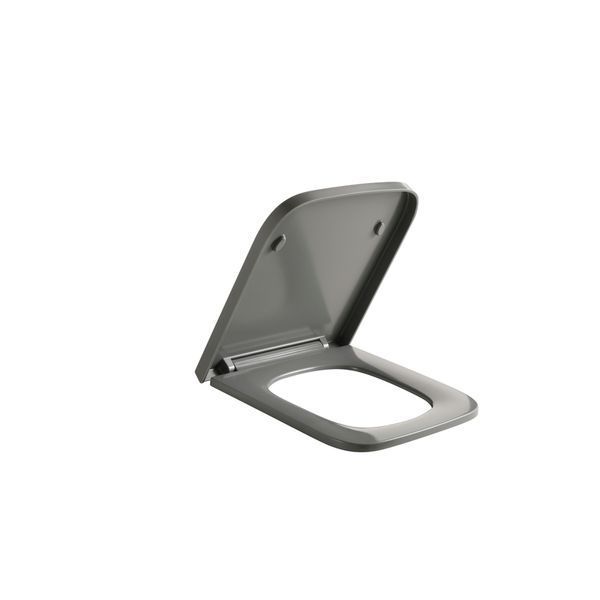 Сидіння-кришка для унітазу Mixxus Premium SEAT COVER QUADRO-2004 GRAY 425х358х32mm дюропласт (MP6686) MP6686 фото