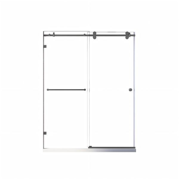 Дверь в нишу Koer SR SD06-140x220-TR-07 прозрачное стекло Easy Clean 8мм, графит (KR5369) KR5369 фото
