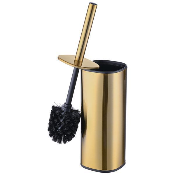 Йоржик для унітазу підлоговий Mixxus Premium Quadro-TB0201 Brushed Gold (колір матове золото) (MI8395) MI8395 фото