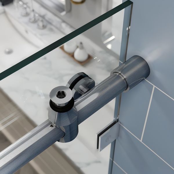Дверь в нишу Koer SR SD06-140x220-TR-07 прозрачное стекло Easy Clean 8мм, графит (KR5369) KR5369 фото