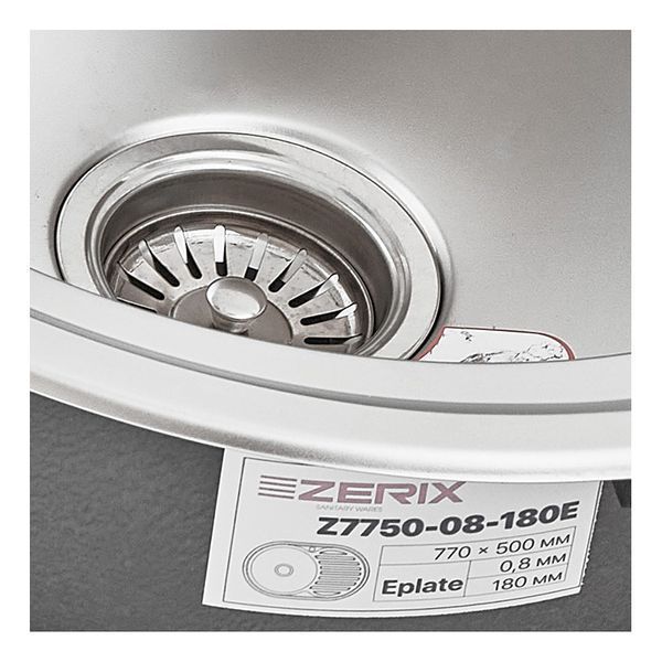 Мойка Zerix Z7750-08-180E (Satin) (ZM0596) ZM0596 фото