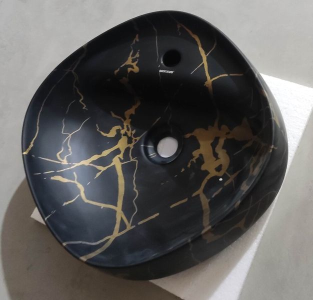 Раковина накладна MIXXUS PREMIUM WAVE-0201 MARBLE 430х430х150mm з отвором під змішувач (MP6536) MP6536 фото