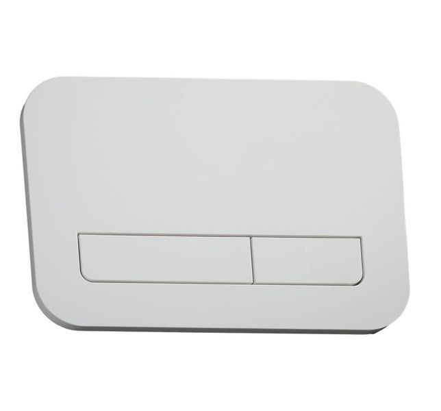 Панель змиву Koer KT-0609-03 240x160x7mm пластикова, кнопка лінійна (колір білий) (KR6129) KR6129 фото