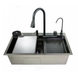 Мийка багатофункціональна Zerix ZH7546-SET-07 DECOR NANO-BLACK з вбудованим змішувачем (ZX5683) ZX5683 фото 1