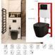 Комплект: Mixxus Premium Bevel-SET-2101 Black (в 2 ящ) Унитаз система смыва Tornado 1.0+ Инсталляция Koer KT-0404 + панель KT-0604-05 Black Mat (MP6669) MP6669 фото 2