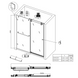 Дверь в нишу Koer SR SD06-140x220-TR-07 прозрачное стекло Easy Clean 8мм, графит (KR5369) KR5369 фото 11