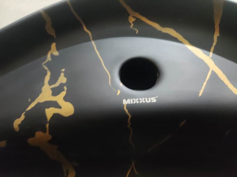 Раковина накладна MIXXUS PREMIUM WAVE-0201 MARBLE 430х430х150mm з отвором під змішувач (MP6536) MP6536 фото