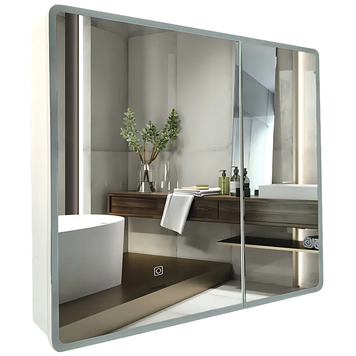 Зеркальный шкафчик Mixxus Premium Olivary CM01-80x70x13 с LED Touch, димером, регулятором яркости (MI8296) MI8296 фото