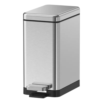 Мусорное ведро с плавным закрытием прямоугольное Koer TC-010210-02 10 л цвет нержавейка (KR5597) KR5597 фото