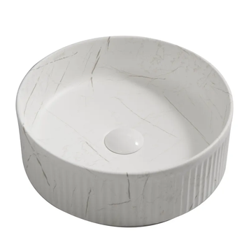 Раковина накладна Mixxus Premium WAVE-0102 MARBLE 370х370х130mm (MP6528) MP6528 фото